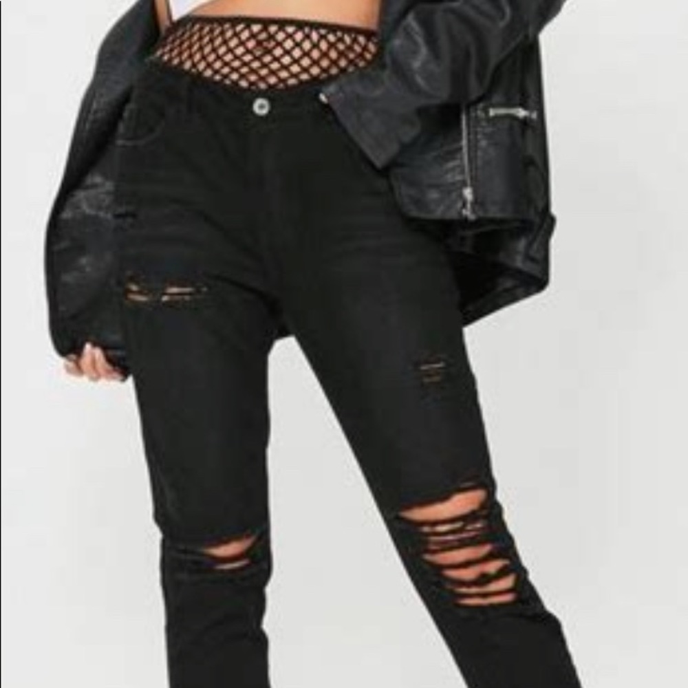 Fishnet jeans